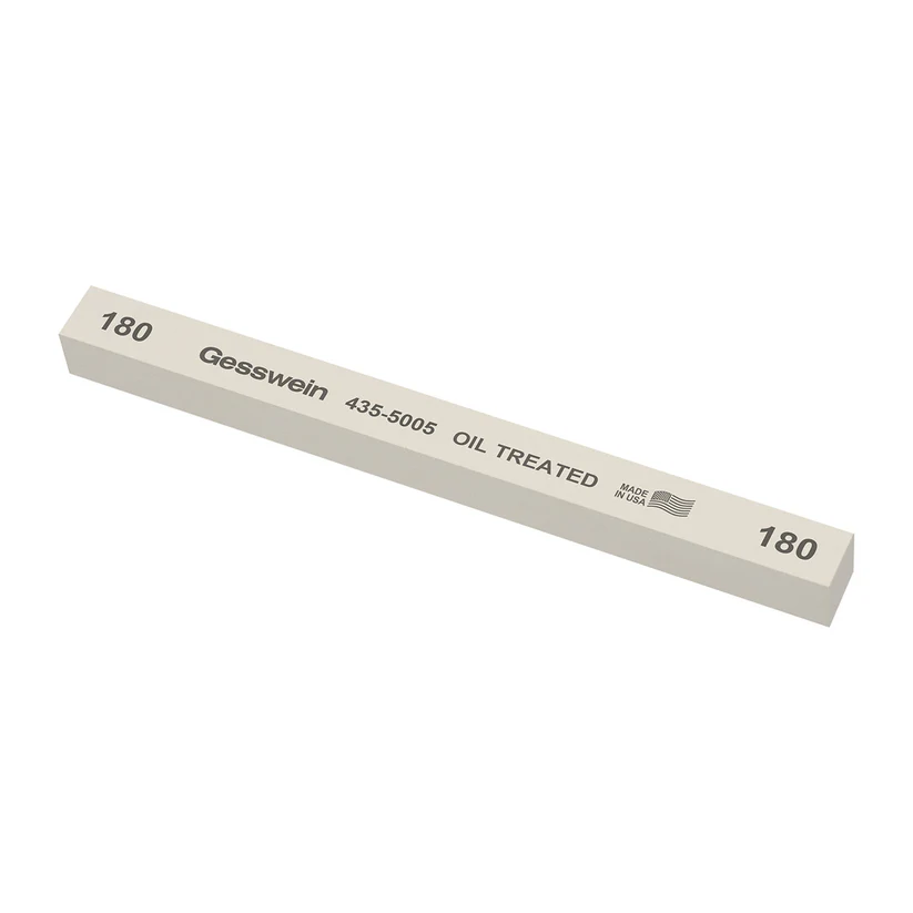 Gesswein® Oil-Treated Stones - 1/2" x 1/2" x 6", 180 Grit  (Pkg. of 6)