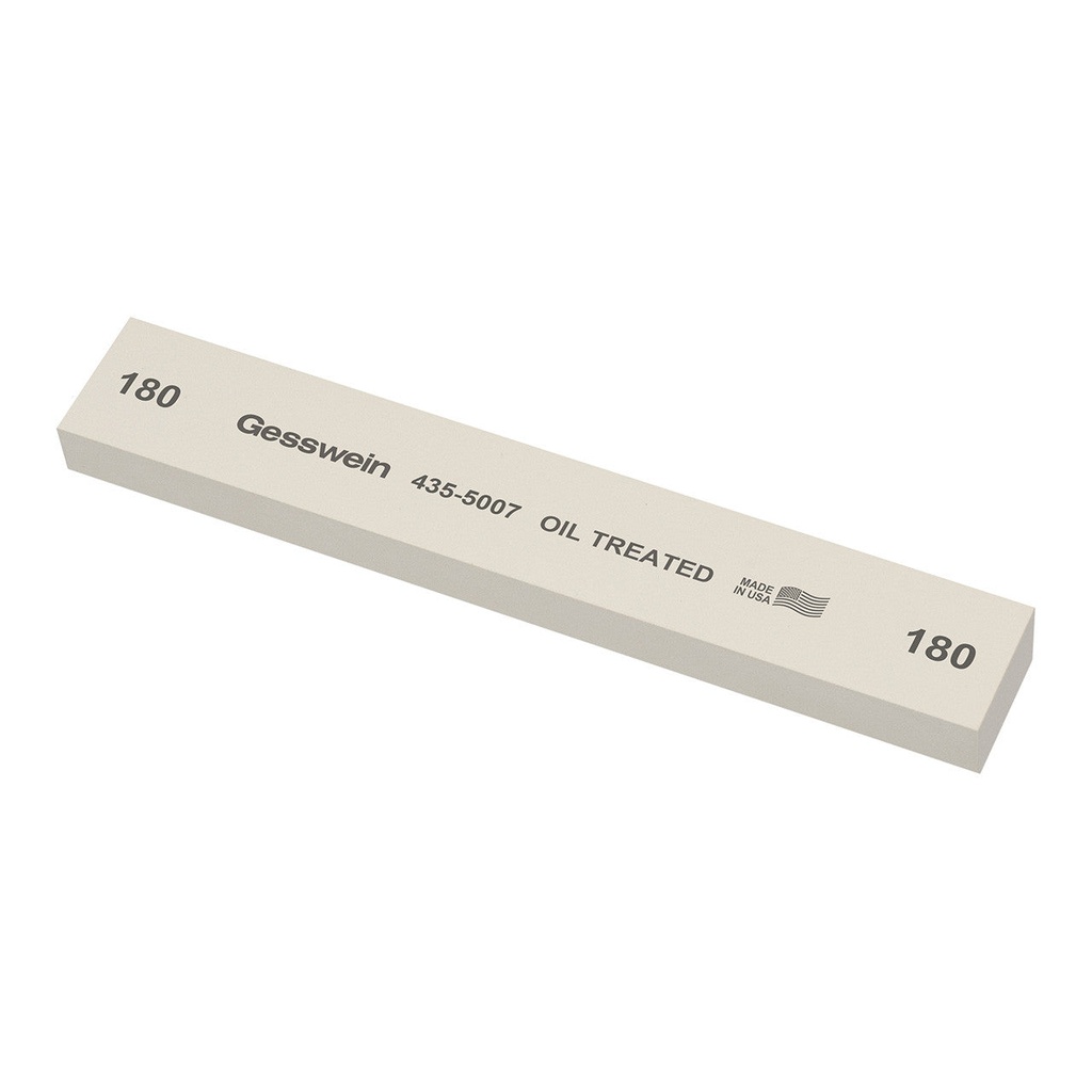 [435-5007] Gesswein® Oil-Treated Stones - 1" x 1/2" x 6", 180 Grit  (Pkg. of 6)