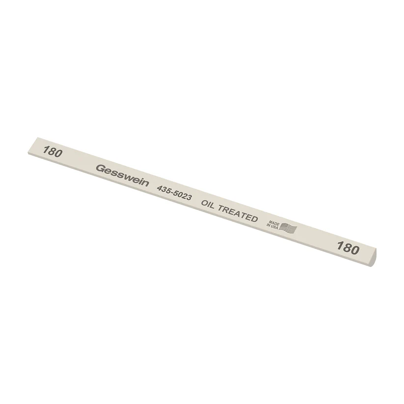 [435-5023] Gesswein® Oil-Treated Stones - 1/4" x 6" Hybrid, 180 Grit  (Pkg. of 12)