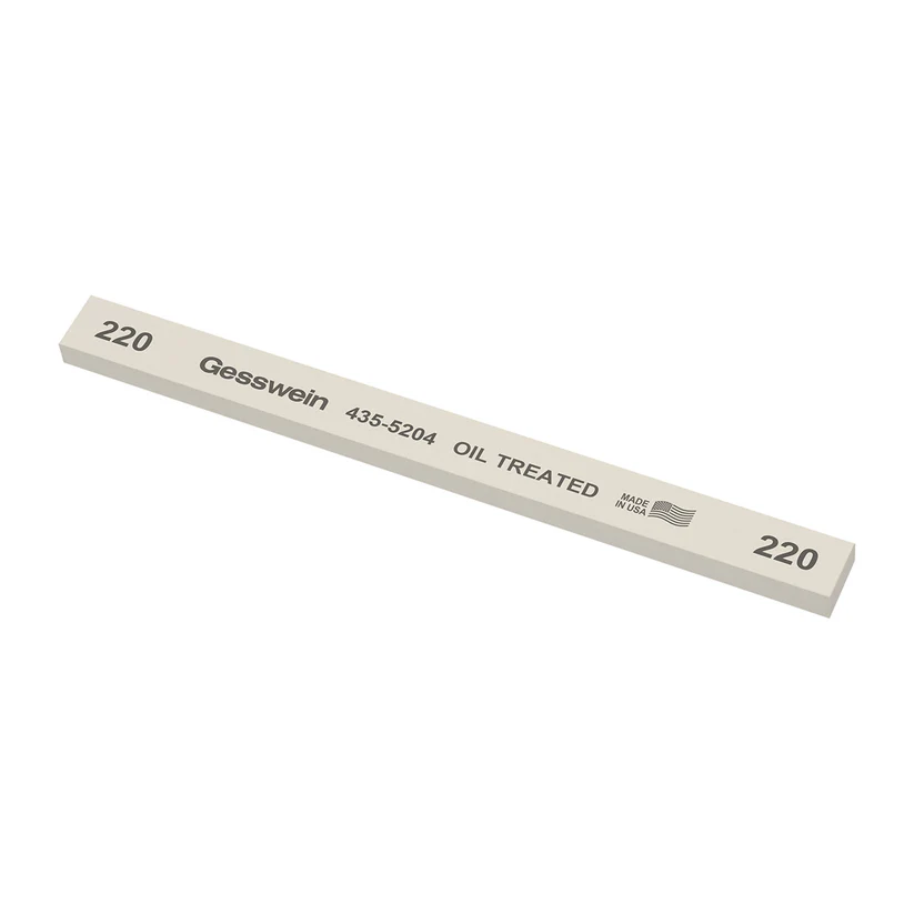 Gesswein® Oil-Treated Stones - 1/2" x 1/4" x 6", 220 Grit  (Pkg. of 12)