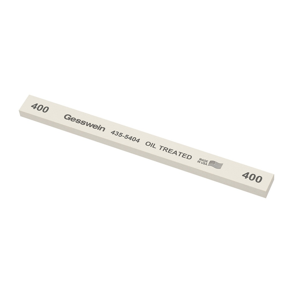 [435-5204] Gesswein® Oil-Treated Stones - 1/2" x 1/4" x 6", 220 Grit  (Pkg. of 12)