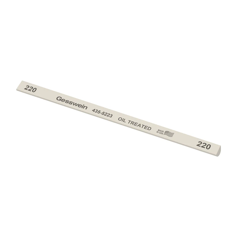 [435-5223] Gesswein® Oil-Treated Stones - 1/4" x 6" Hybrid, 220 Grit  (Pkg. of 12)