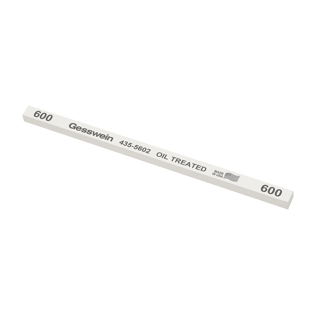[435-5302] Gesswein® Oil-Treated Stones - 1/4" x 1/4" x 6", 320 Grit  (Pkg. of 12)