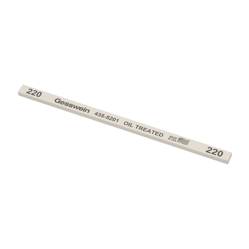 [435-5401] Gesswein® Oil-Treated Stones - 1/4" x 1/8" x 6", 400 Grit  (Pkg. of 12)