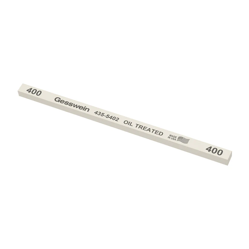 [435-5402] Gesswein® Oil-Treated Stones - 1/4" x 1/4" x 6", 400 Grit  (Pkg. of 12)