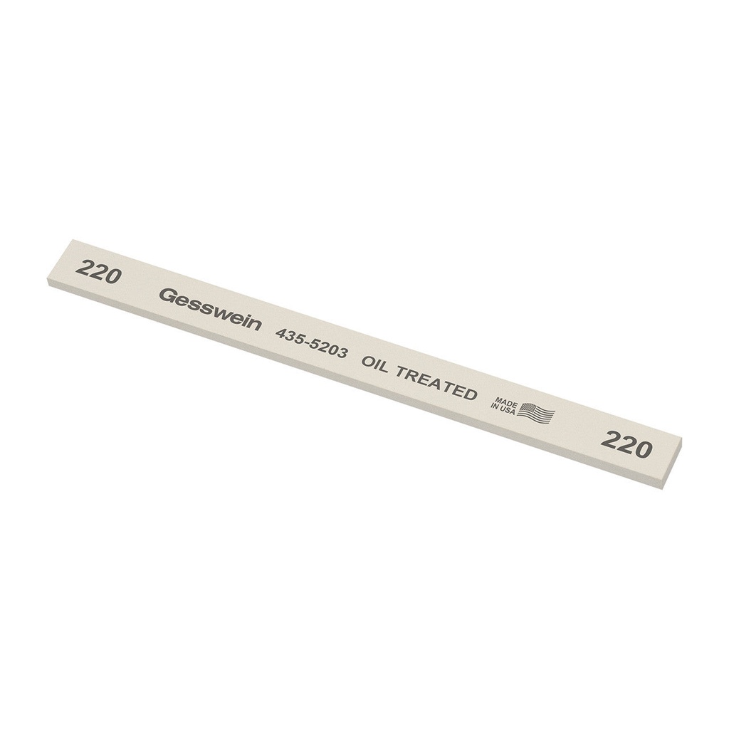[435-5403] Gesswein® Oil-Treated Stones - 1/2" x 1/8" x 6", 400 Grit  (Pkg. of 12)