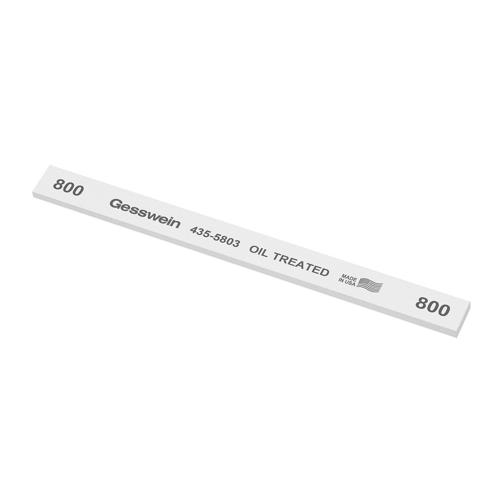 [435-5503] Gesswein® Oil-Treated Stones - 1/2" x 1/8" x 6", 150 Grit  (Pkg. of 12)