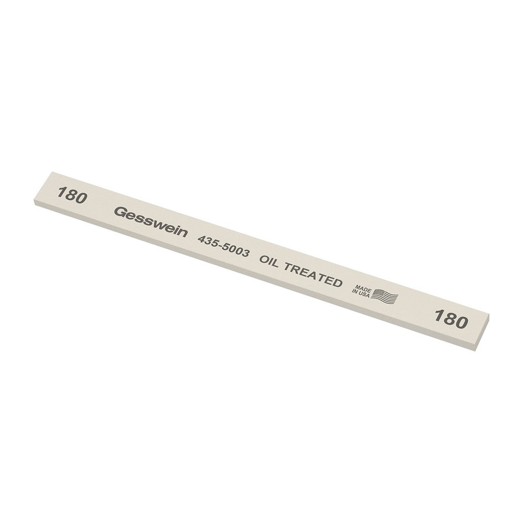 [435-5603] Gesswein® Oil-Treated Stones - 1/2" x 1/8" x 6", 600 Grit  (Pkg. of 12)