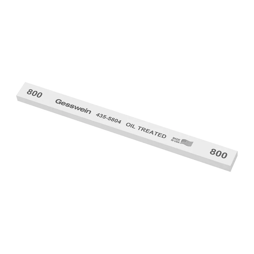 [435-5804] Gesswein® Oil-Treated Stones - 1/2" x 1/4" x 6", 800 Grit  (Pkg. of 12)