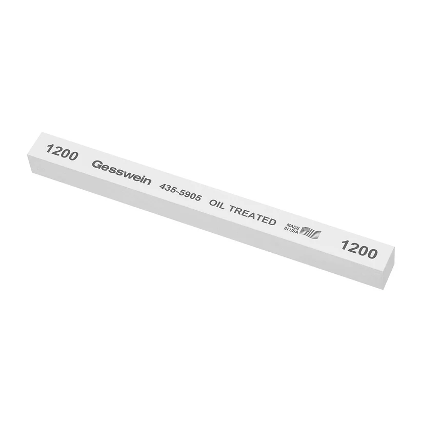 [435-5905] Gesswein® Oil-Treated Stones - 1/2" x 1/2" x 6", 1200 Grit  (Pkg. of 6)