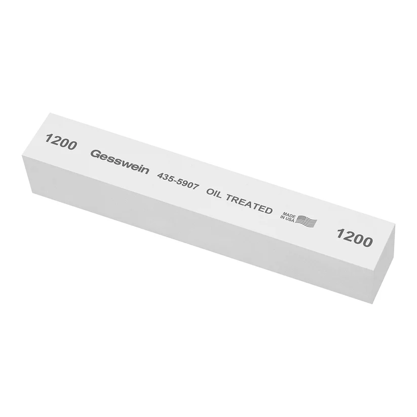[435-5906] Gesswein® Oil-Treated Stones - 1" x 1" x 6", 1200 Grit  (Pkg. of 6)