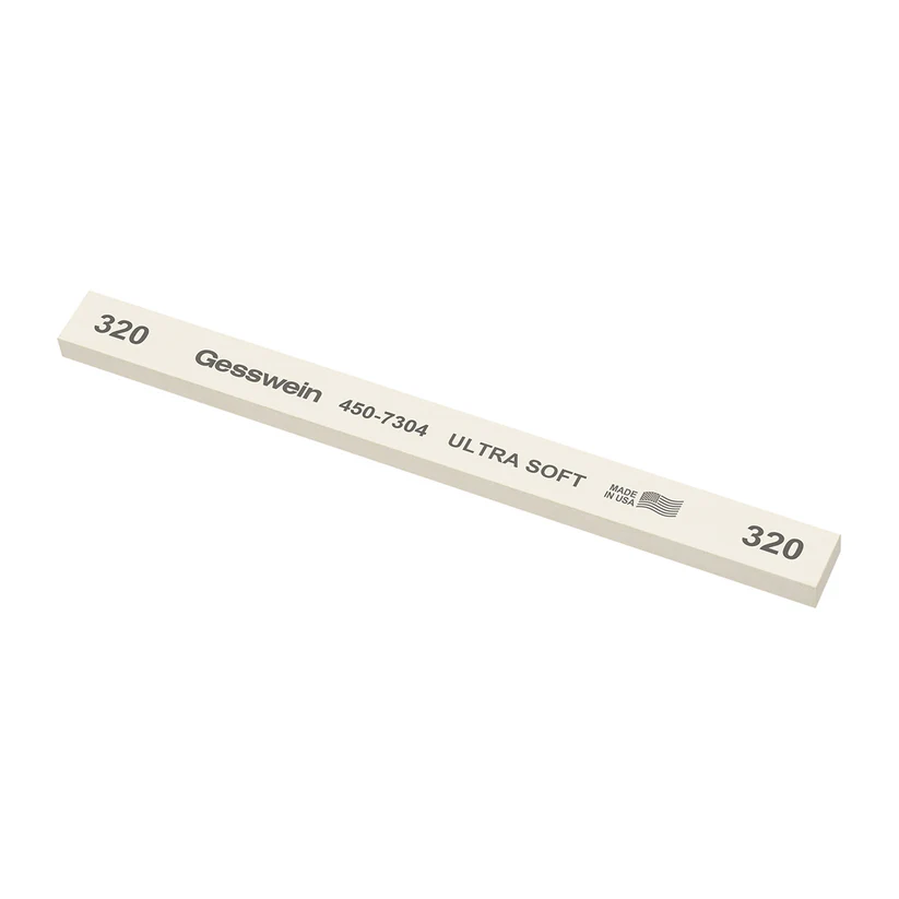 Gesswein® Ultra-Soft Stones - 1/2" x 1/4" x 6", 320 Grit  (Pkg. of 12)