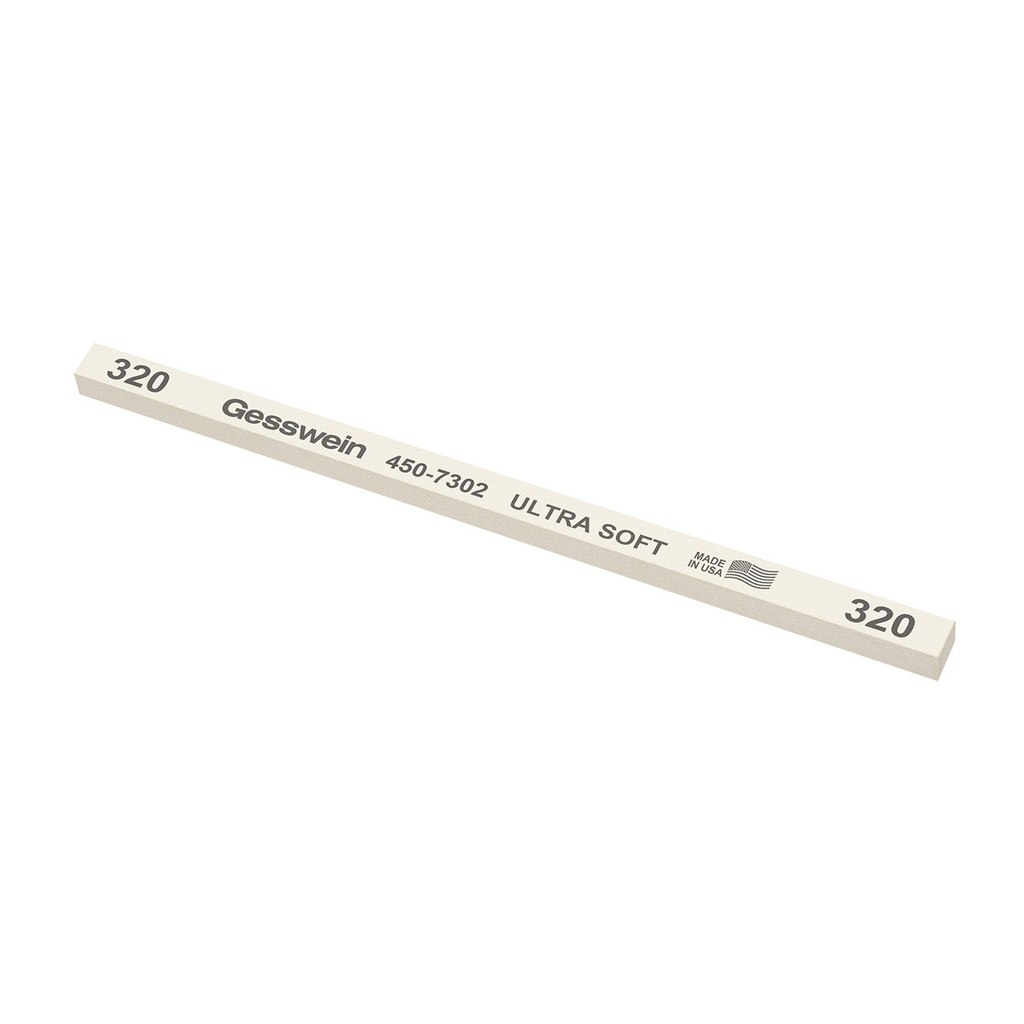 Gesswein® Ultra-Soft Stones - 1/4" x 1/4" x 6", 400 Grit  (Pkg. of 12)