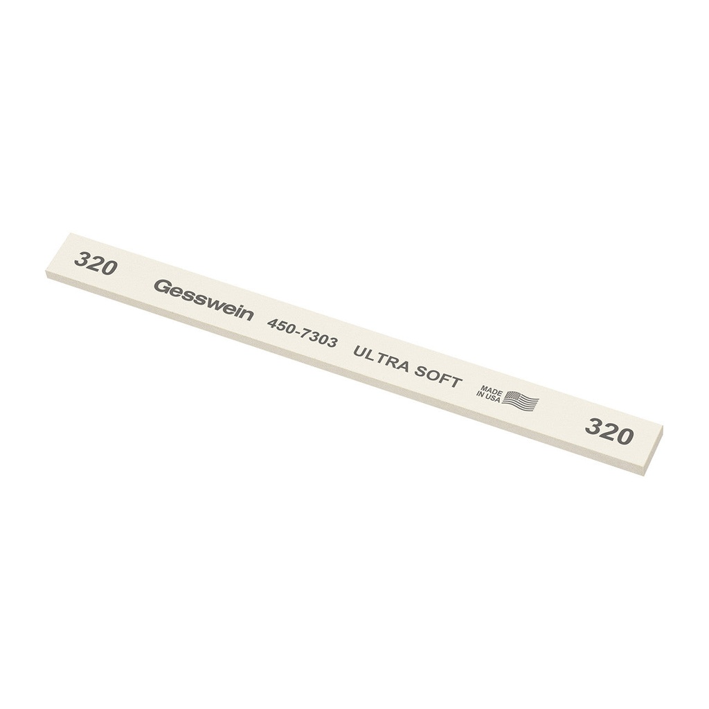 Gesswein® Ultra-Soft Stones - 1/2" x 1/8" x 6", 400 Grit  (Pkg. of 12)