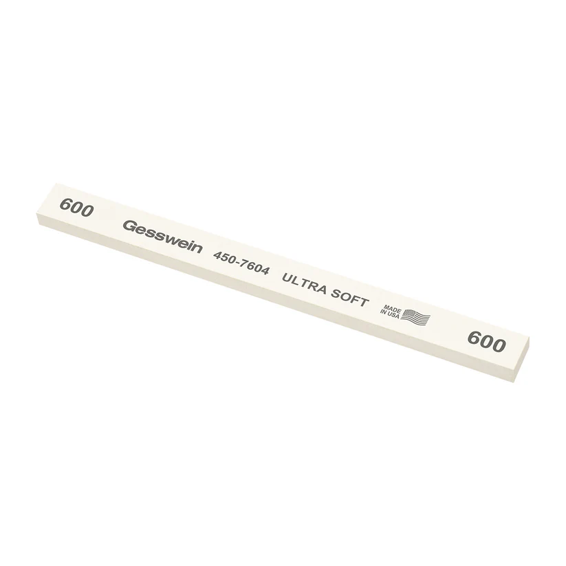 Gesswein® Ultra-Soft Stones - 1/2" x 1/4" x 6", 600 Grit  (Pkg. of 12)