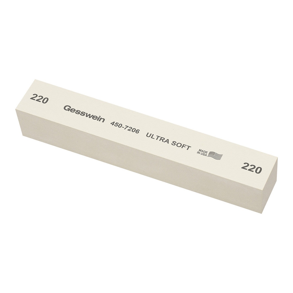 [450-7606] Gesswein® Ultra-Soft Stones - 1" x 1" x 6", 600 Grit  (Pkg. of 6)
