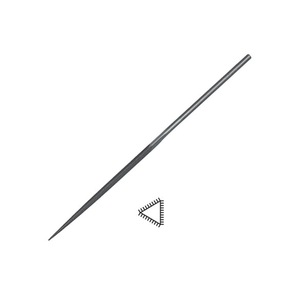 Grobet USA® Economy Needle Files - Three-Square, Cut 2