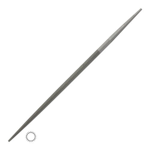 Grobet USA® Round Tapered 6" Cut 0 Swiss Pattern Precision File