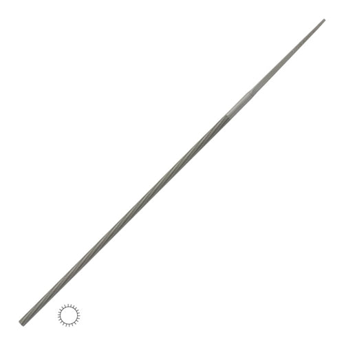 Grobet USA® Round Parallel 6" x 1/8" Cut 2 Swiss Pattern Precision File
