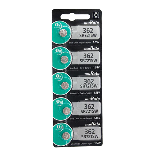 [808-3012] Sony® Murata Silver Oxide Watch Batteries - 362  (Pkg. of 5)