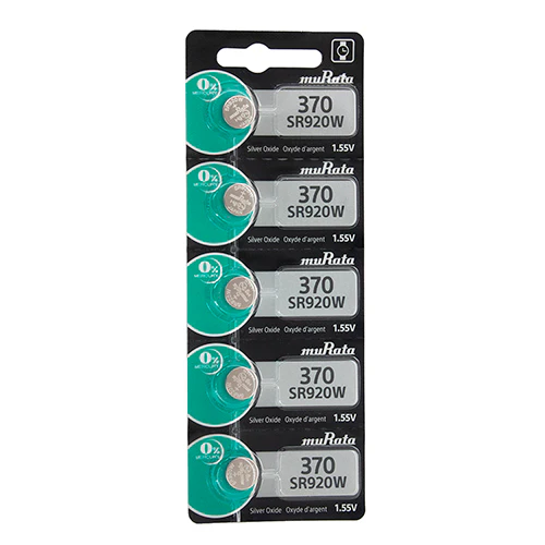[808-3015] Sony® Murata Silver Oxide Watch Batteries - 370  (Pkg. of 5)