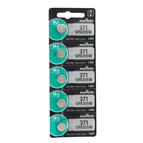 [808-3016] Sony® Murata Silver Oxide Watch Batteries - 371  (Pkg. of 5)