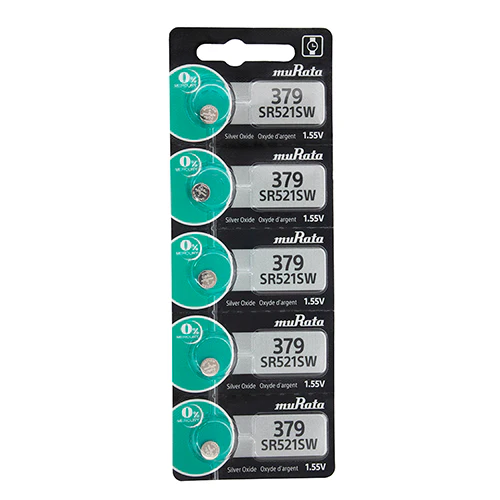 [808-3021] Sony® Murata Silver Oxide Watch Batteries - 379  (Pkg. of 5)