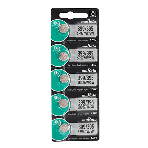 [808-3026] Sony® Murata Silver Oxide Watch Batteries - 395 / 399  (Pkg. of 5)