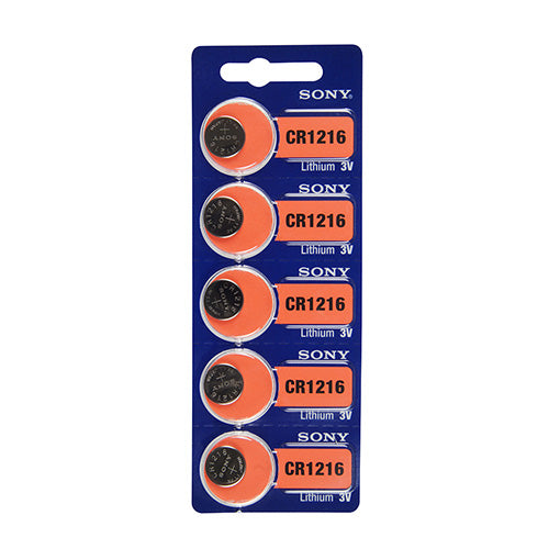[808-3027] Sony® Murata Lithium Watch Batteries - CR1216 (Pkg. of 5)