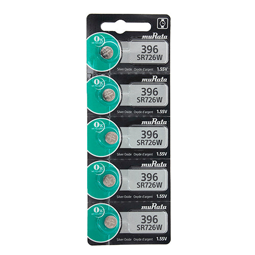 [808-3036] Sony® Murata Silver Oxide Watch Batteries - 396  (Pkg. of 5)