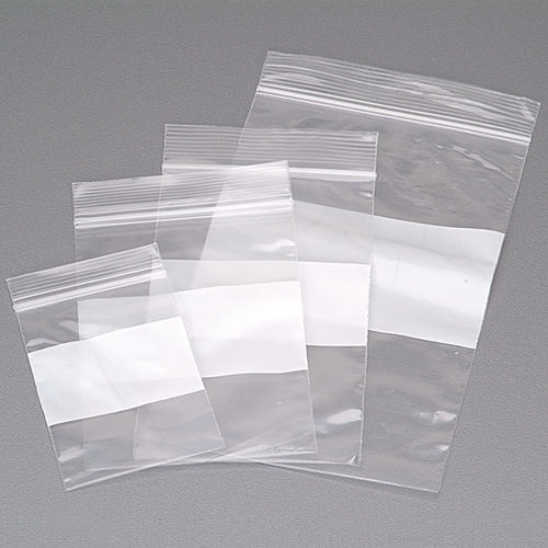 [810-0526] Economy Clear Zip Bags with Write-On Area  - 3" x 5"