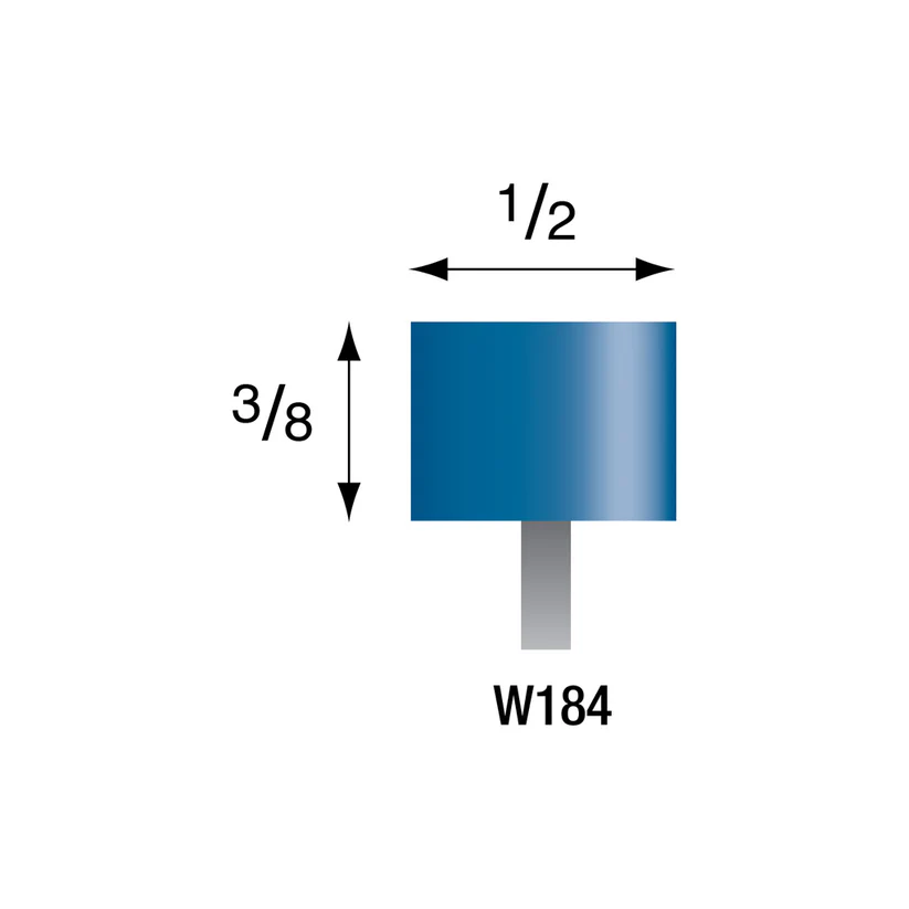 Blue Mounted Points, 3mm Shank - W184, Box of 36