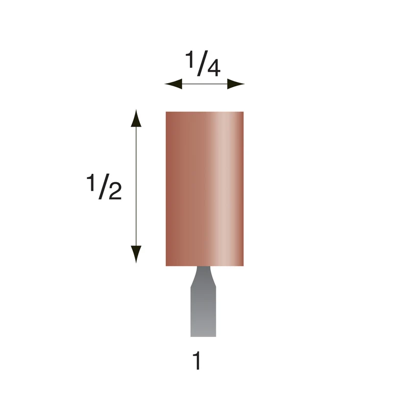 Red Mounted Points 3/32" Shank - #1 (Box of 72)