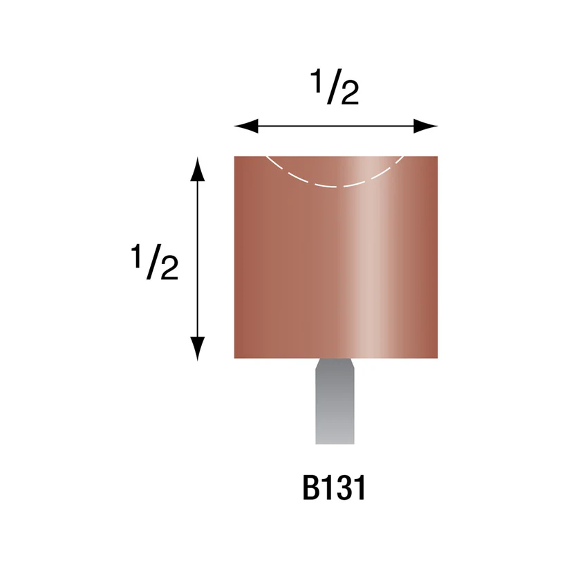 [301-1310] Red Mounted Points, 1/8" Shank - B131, Box of 36