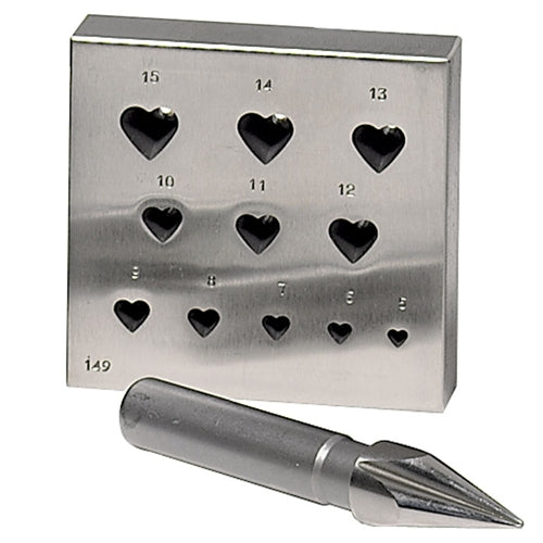 Heart 17° Bezel Block & Punch Set