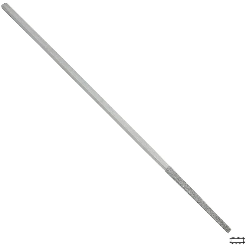 [890-0195] Gesswein® 3mm #120 Grit Tapered Diamond Hand File 4 Sides Plated