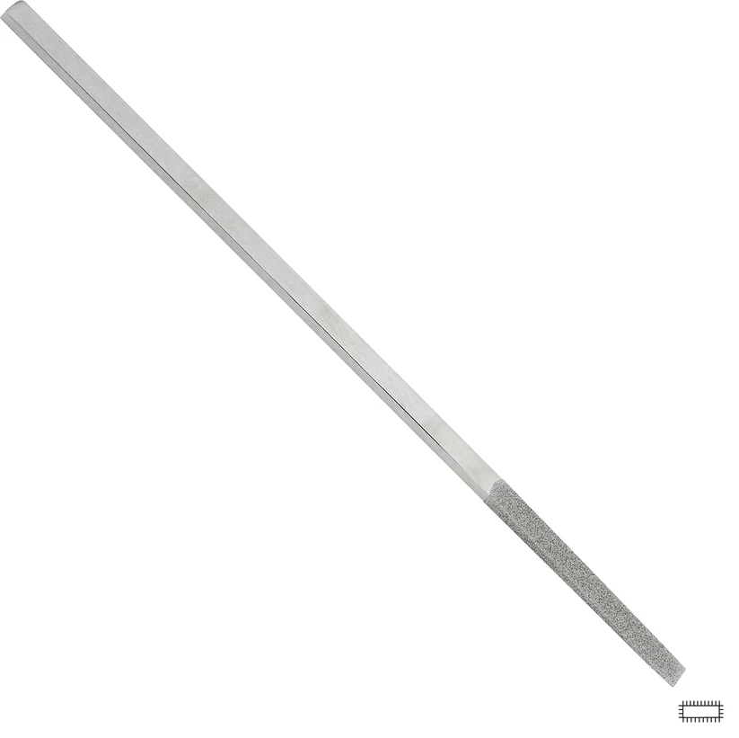 Gesswein® 6mm #320 Grit Tapered Diamond Hand File 4 Sides Plated