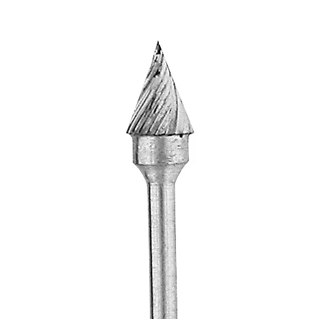 [125-2200] Jewelers Carbide Burs, 3/32" Shank - Cone 20 (5.00mm)