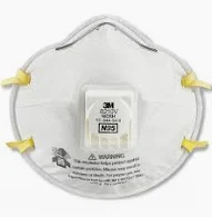 3M 8210V N95 Particulate Respirators (With Valve) Box of 10