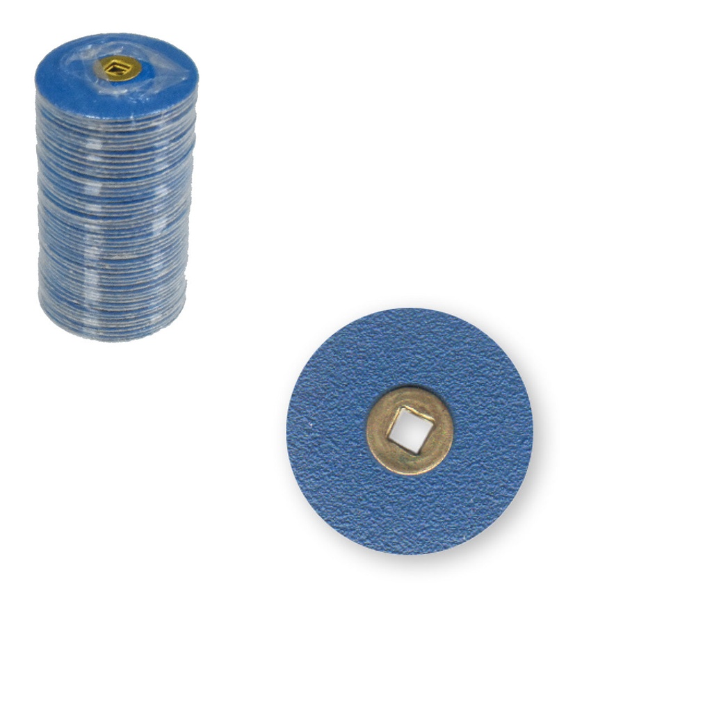 Snap-on Blue Zirconia Discs - Coarse, 3/4" (50)