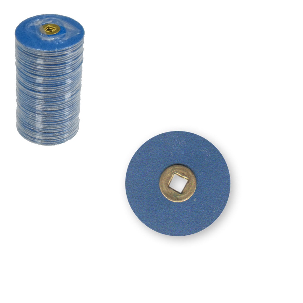 Snap-on Blue Zirconia Discs - Fine, 5/8" (50)