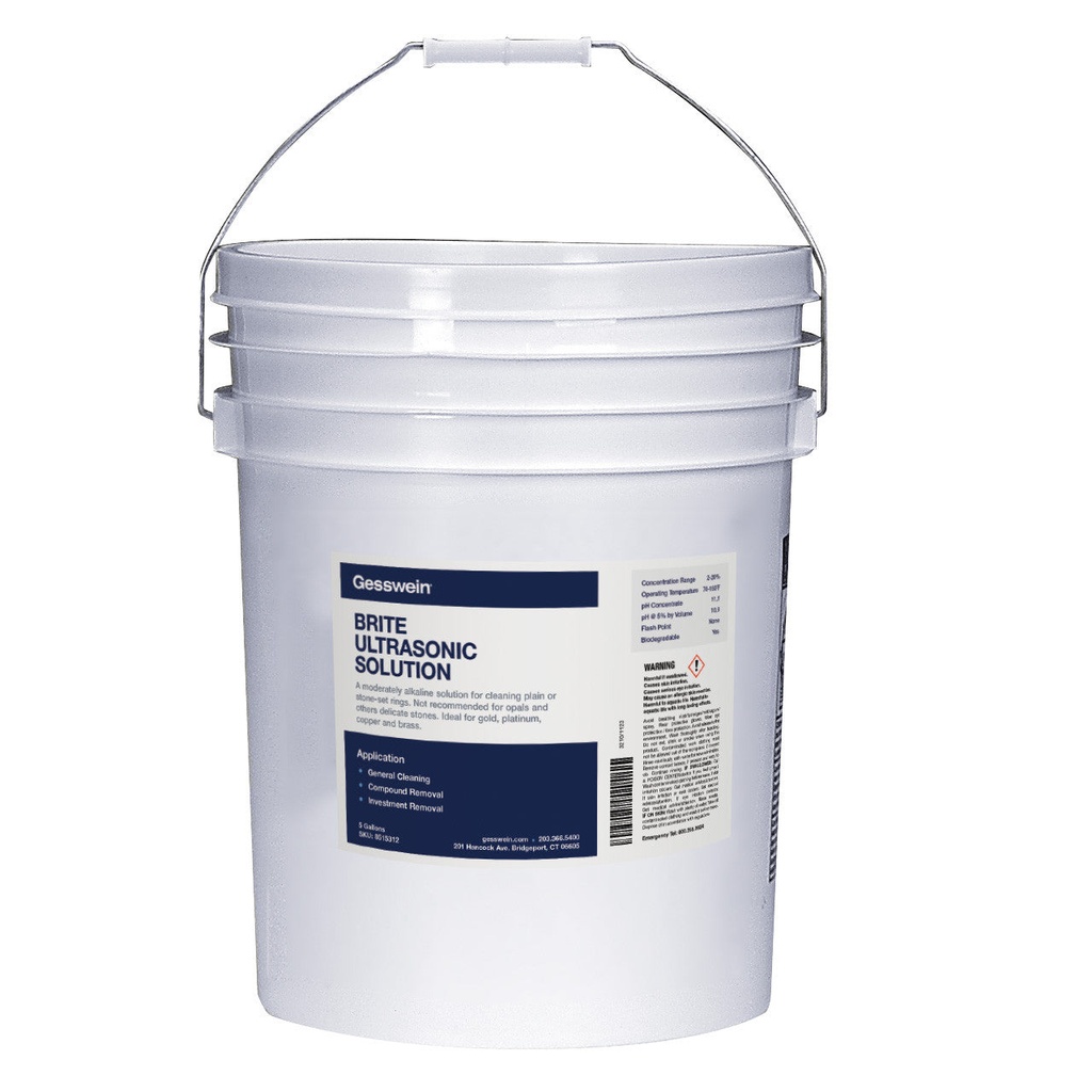 Gesswein® Brite Solution - 5 Gallons
