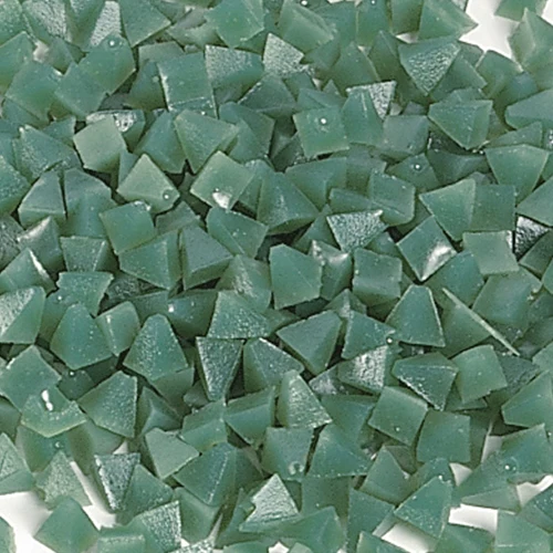 [852-0439] Green Plastic Pyramids - 320 grit, 10 lbs.
